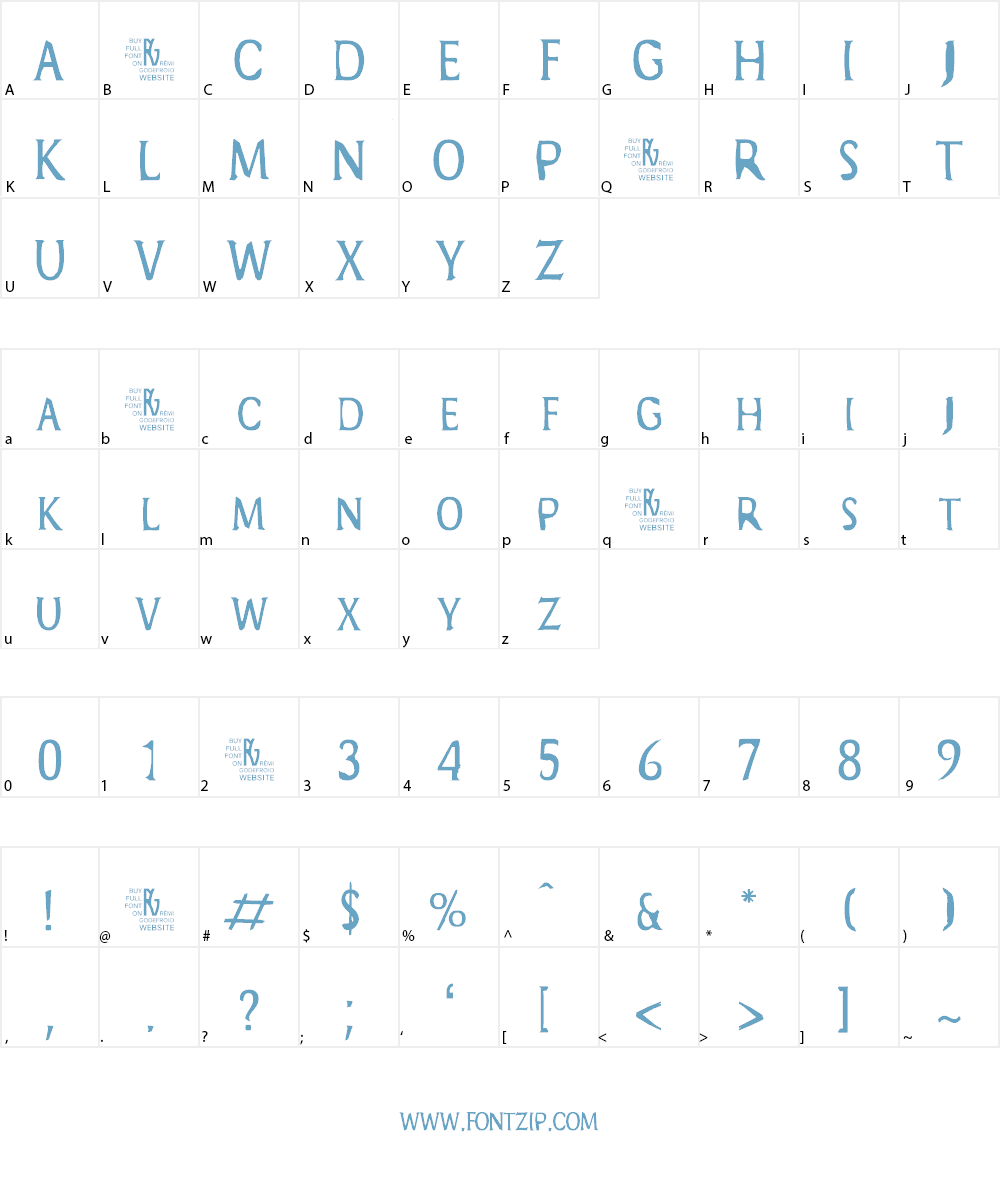 Basic Map Font Character